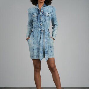 Cute, Trendy Elan Denim Long Sleeve Mini Dress sz M
